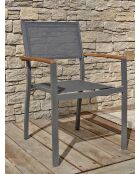 Ensemble repas de jardin Orsino 8 places gris anthracite