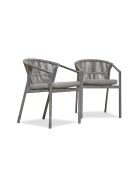 2 Holzkohlegraue Gambi Gartenstühle - 62x56x79 cm