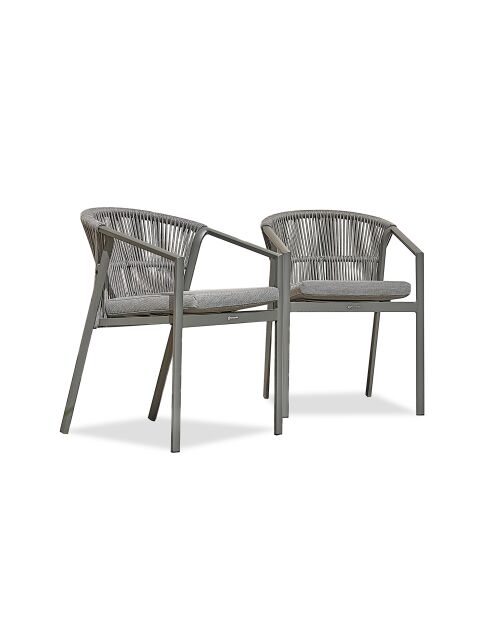 2 Holzkohlegraue Gambi Gartenstühle - 62x56x79 cm