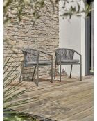 2 Holzkohlegraue Gambi Gartenstühle - 62x56x79 cm