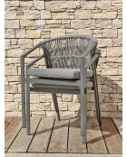 2 Holzkohlegraue Gambi Gartenstühle - 62x56x79 cm