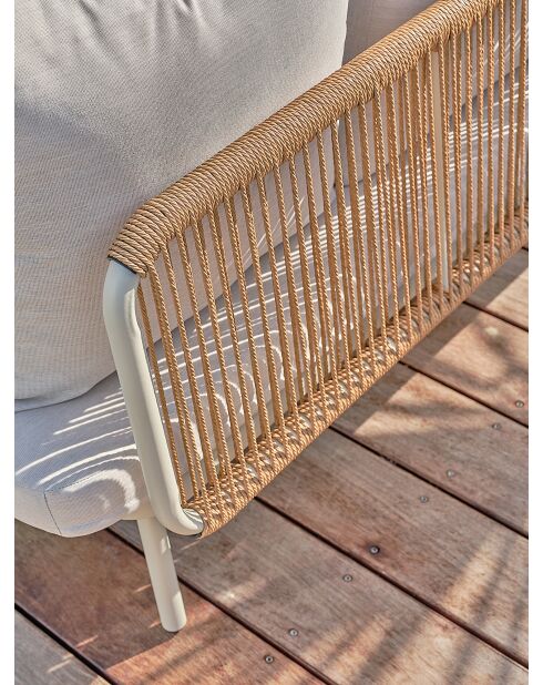 Niedrige Gartenmöbel Renzo aus Stahl und Akaziengrün