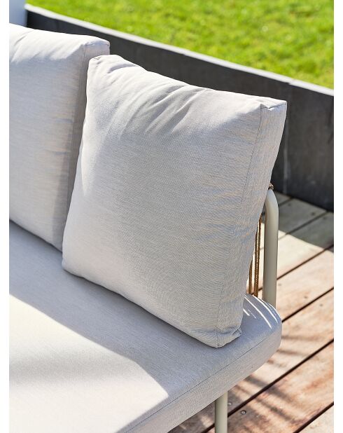 Niedrige Gartenmöbel Renzo aus Stahl und Akaziengrün