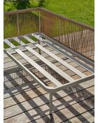 Niedrige Gartenmöbel Renzo aus Stahl und Akaziengrün