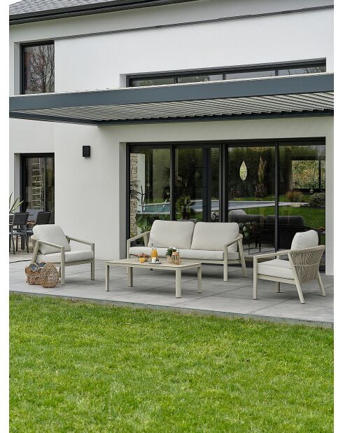 Kelia Gartenlounge in Grün/Elfenbein