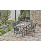 Set da pranzo da giardino Orsino 6 posti grigio antracite