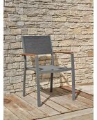 Set da pranzo da giardino Orsino 6 posti grigio antracite