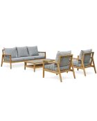 Salon bas de jardin Funa marron/gris