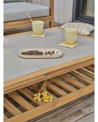 Salon bas de jardin Funa marron/gris