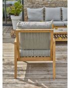 Salon bas de jardin Funa marron/gris