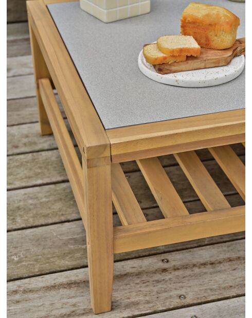 Salon bas de jardin Funa marron/gris