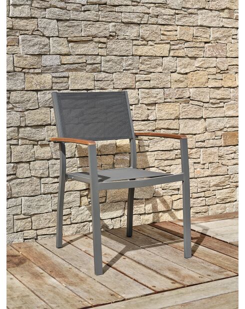 Set da pranzo da giardino Orsino 8 posti grigio antracite