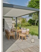 Set da pranzo da giardino Liso 8 posti marrone/grigio