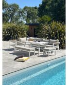 Set da pranzo da giardino Majari 9 posti bianco