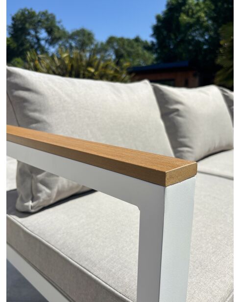 Set da pranzo da giardino Majari 9 posti bianco