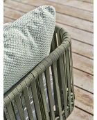 Canapé de jardin Barlia en aluminium olive/gris clair