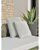 Canapé de jardin Barlia en aluminium olive/gris clair