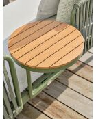 Canapé de jardin Barlia en aluminium olive/gris clair