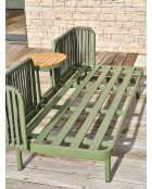 Canapé de jardin Barlia en aluminium olive/gris clair