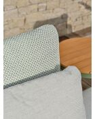 Canapé de jardin Barlia en aluminium olive/gris clair