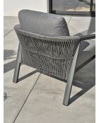 Salon bas de jardin Kelia gris anthracite/ivoire