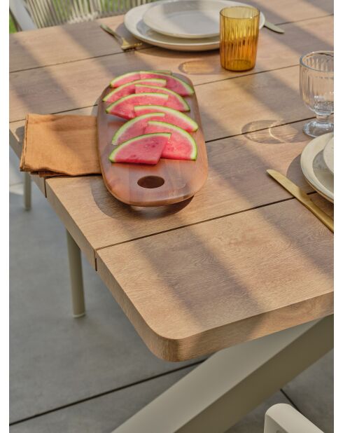 Kelia Garten-Essgruppe für 6 Personen, Grün/Elfenbein