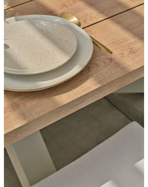 Kelia Garten-Essgruppe für 6 Personen, Grün/Elfenbein