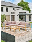 Jorda Eckgartenmöbel in Braun/Grau