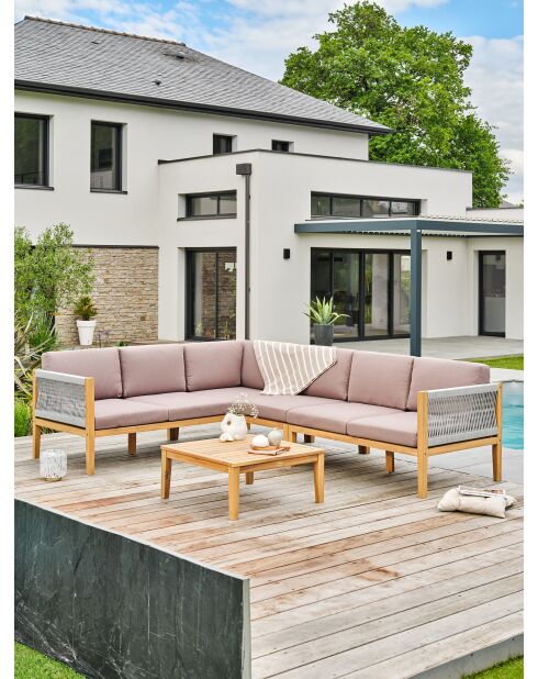 Jorda Eckgartenmöbel in Braun/Grau