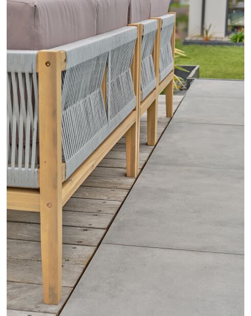 Jorda Eckgartenmöbel in Braun/Grau