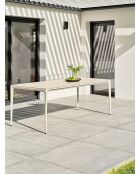 Mesa de jardín Tigua grege de aluminio - 200x90x74 cm