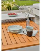 Muebles de jardín de esquina Minera de aluminio y acacia gris claro/gris