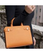 Massy Luxe braune Lederhandtasche - 25x19x10 cm