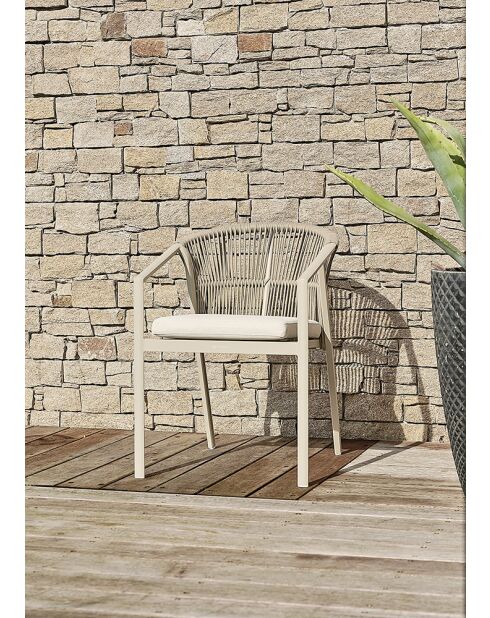 2 Gartenstühle Gambi, grün/elfenbeinfarben, 62 x 56 x 79 cm