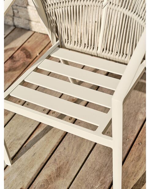 2 Gartenstühle Gambi, grün/elfenbeinfarben, 62 x 56 x 79 cm