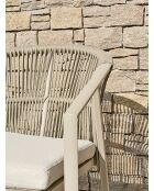 Set de comedor Tigua para jardín, 8 plazas, color verde y marfil