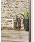 Set de comedor Tigua para jardín, 8 plazas, color verde y marfil