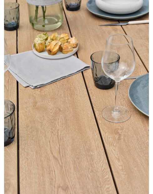 Kelia Gartentisch Anthrazitgrau/Natur - 220x102x74 cm