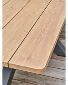 Kelia Gartentisch Anthrazitgrau/Natur - 220x102x74 cm