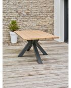 Kelia Gartentisch Anthrazitgrau/Natur - 220x102x74 cm