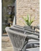 Tigua 6-zits antracietgrijze eetset voor in de tuin