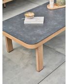 Salón de jardín Jespar de aluminio marrón/gris