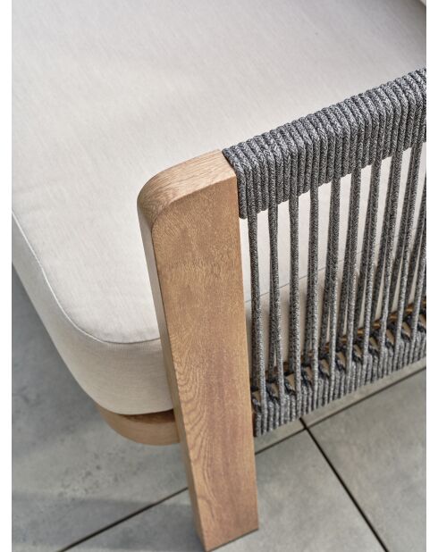 Salon bas de jardin Jespar en aluminium marron/grège