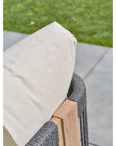 Salón de jardín Jespar de aluminio marrón/gris