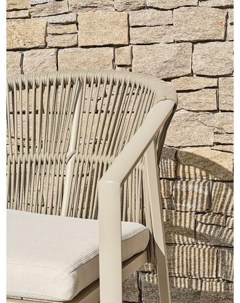 Tigua Garten-Essgruppe für 6 Personen, Grün/Elfenbein