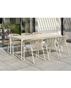 Tigua 6-zitsset voor in de tuin, groen/ivoor