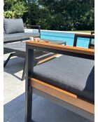 Salon de jardin bas Tadeo noir/gris anthracite