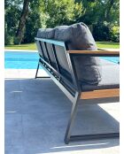 Salon de jardin bas Tadeo noir/gris anthracite