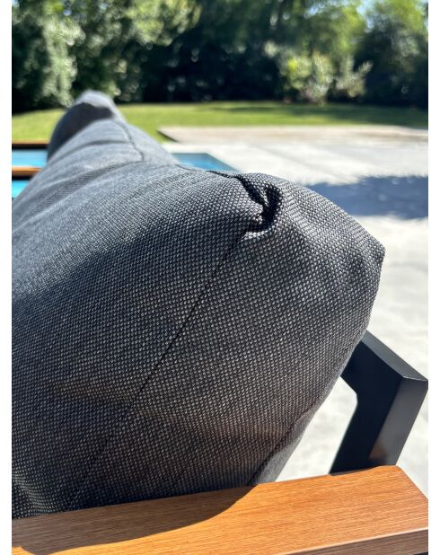 Salon de jardin bas Tadeo noir/gris anthracite