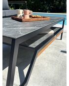 Salon de jardin bas Tadeo noir/gris anthracite